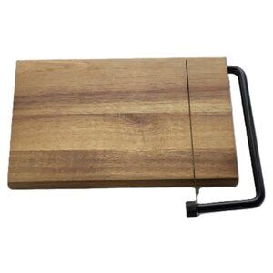 Cheese Charcuterie Board with Built-In Slicer Handcrafted Wooden 10 x 6.5 inches